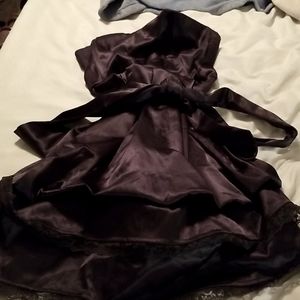 Blue satin wired dress size 9/10 ties